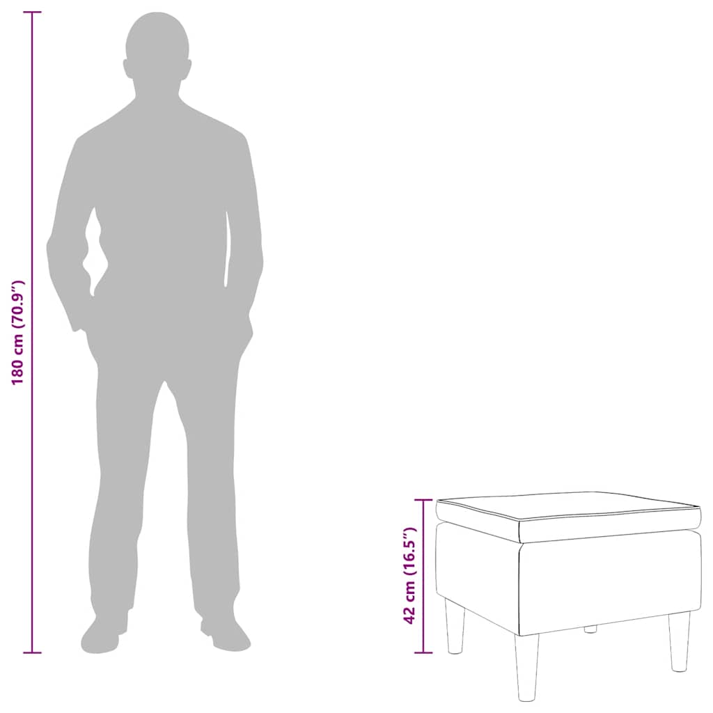 Σκαμπό Μαύρο Υφασμάτινο με Ξύλινα Πόδια