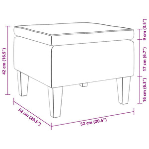 Σκαμπό με Ξύλινα Πόδια Μαύρο Βελούδινο