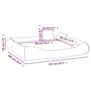 Μαξιλάρι Σκύλου Γκρι 115 x 100 x 20 εκ. Ύφασμα Oxford - Pakobazaar