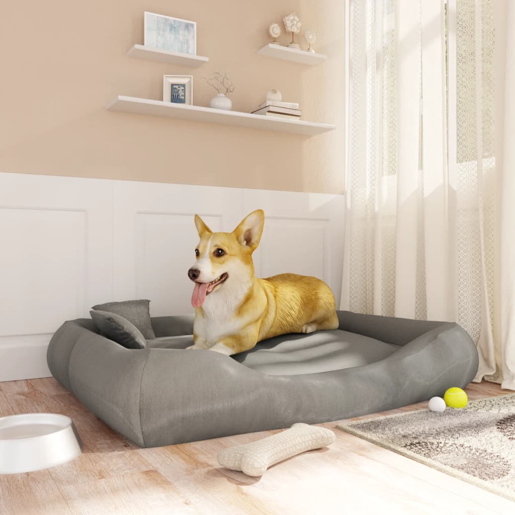Μαξιλάρι Σκύλου Γκρι 115 x 100 x 20 εκ. Ύφασμα Oxford - Pakobazaar