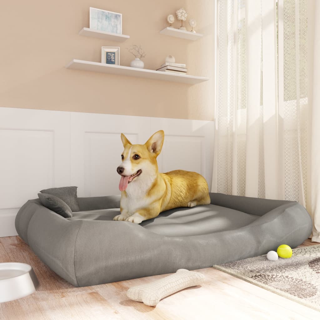 Μαξιλάρι Σκύλου Γκρι 135 x 110 x 23 εκ. Ύφασμα Oxford - Pakobazaar