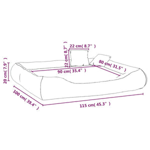 Μαξιλάρι Σκύλου Μπεζ 115 x 100 x 20 εκ. Ύφασμα Oxford