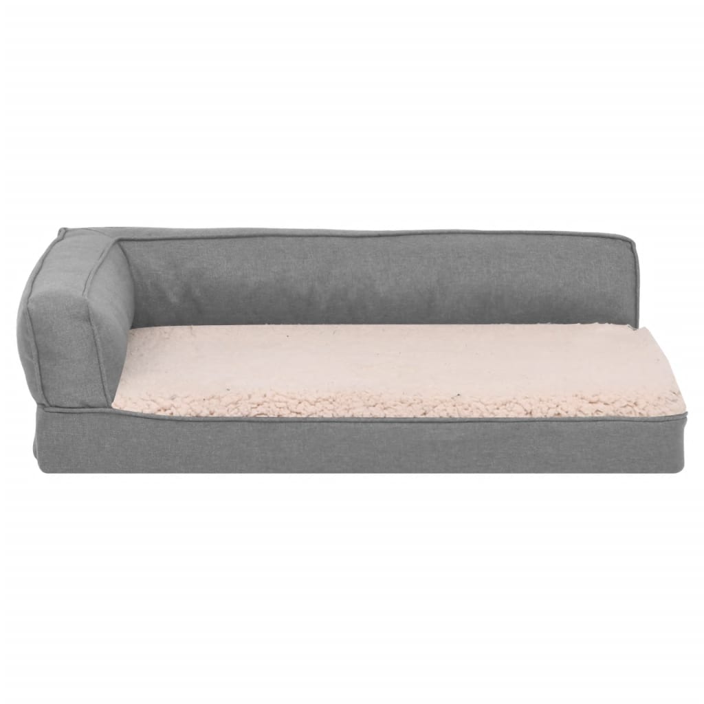 Εργονομικό Στρώμα για Σκύλους Γκρι 90 x 64 εκ. Όψη Λινού Φλις