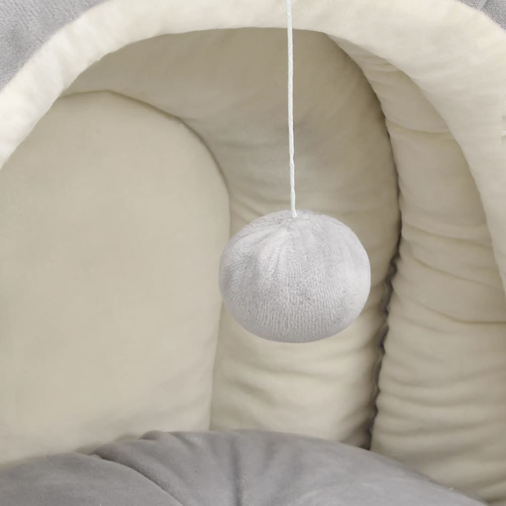 Κρεβάτι Γάτας Γκρι και Κρεμ 50 x 50 x 45 εκ. - PAKOBAZAAR