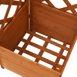 Γλάστρα Γωνιακή με Καφασωτό 40 x 40 x 150 εκ. από Ξύλο Ελάτης