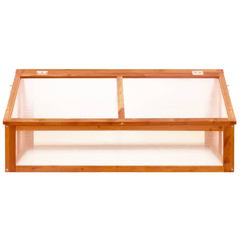 Θερμοκήπιο Καφέ 114 x 80 x 50 εκ. από Ξύλο Ελάτης - Pakobazaar