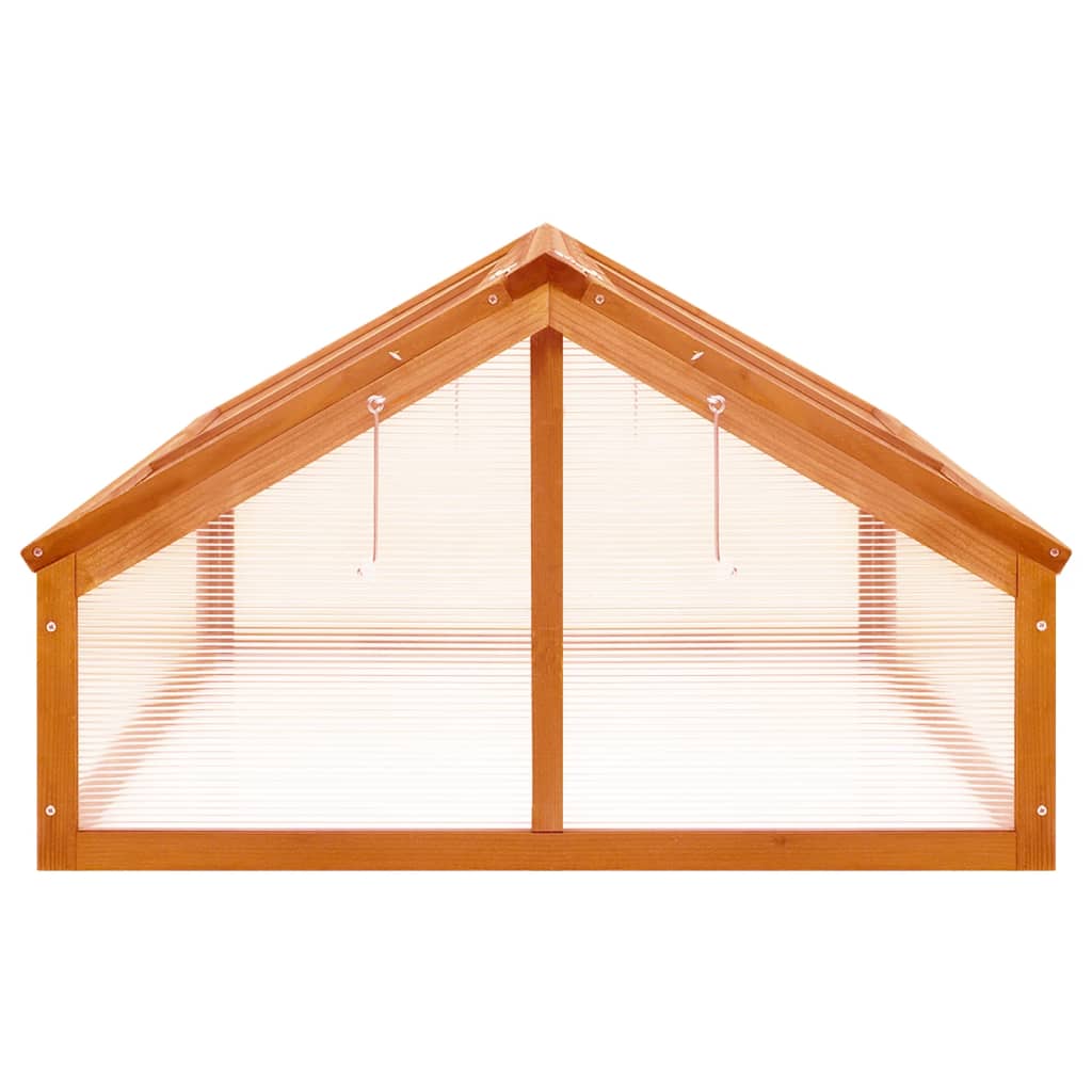 Θερμοκήπιο Καφέ 114 x 80 x 50 εκ. από Ξύλο Ελάτης - Pakobazaar