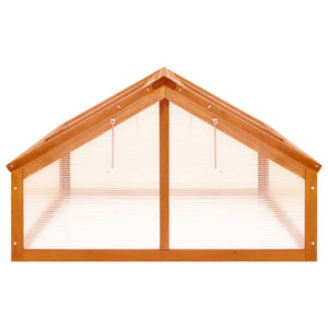 Θερμοκήπιο Καφέ 114 x 80 x 50 εκ. από Ξύλο Ελάτης - Pakobazaar