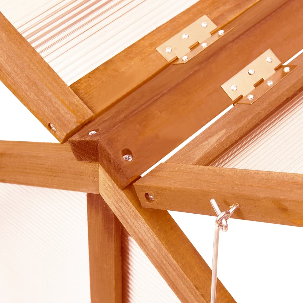 Θερμοκήπιο Καφέ 114 x 80 x 50 εκ. από Ξύλο Ελάτης - Pakobazaar