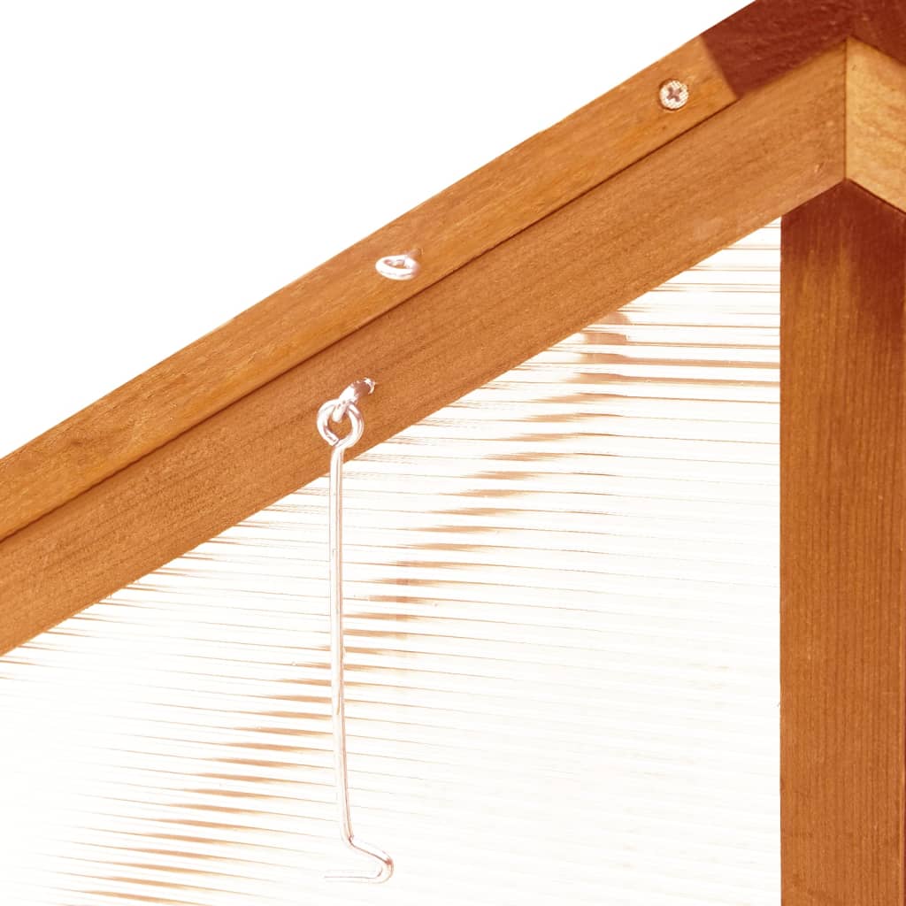 Θερμοκήπιο Καφέ 114 x 80 x 50 εκ. από Ξύλο Ελάτης - Pakobazaar