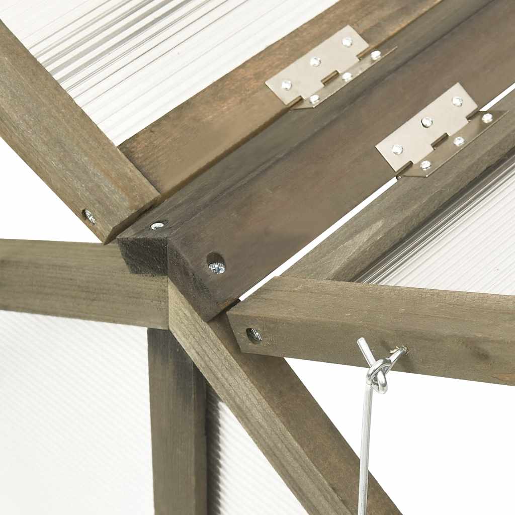 Θερμοκήπιο Γκρι 114 x 80 x 50 εκ. από Ξύλο Ελάτης