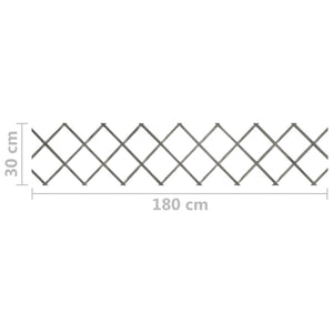 Καφασωτό Φράχτης 5 τεμ. Γκρι 180 x 30 εκ. από Μασίφ Ξύλο Ελάτης
