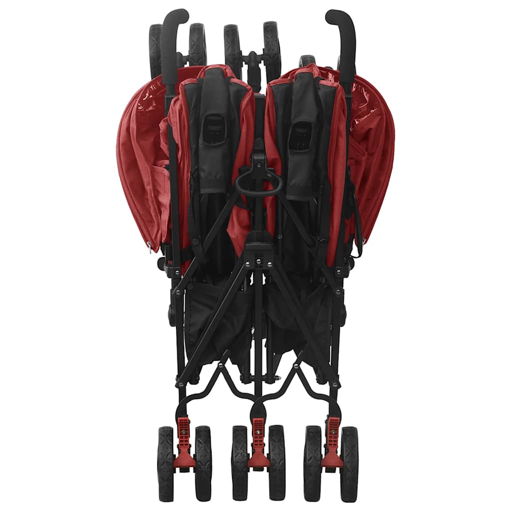 Καρότσι Διδύμων Κόκκινο Ατσάλινο - Pakobazaar