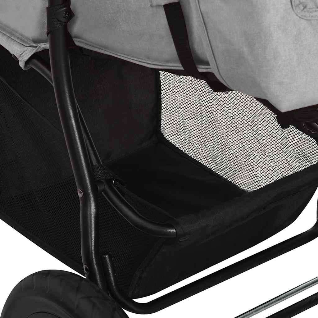 Καρότσι Μωρού Ανοιχτό Γκρι Ατσάλινο