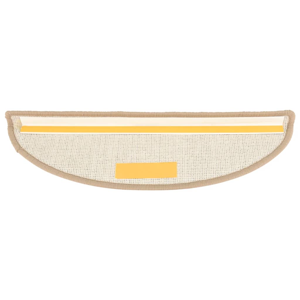 Πατάκια Σκαλιών 15 τεμ. Καφέ Ημίκυκλα 56x17x3 εκ. - PAKOBAZAAR