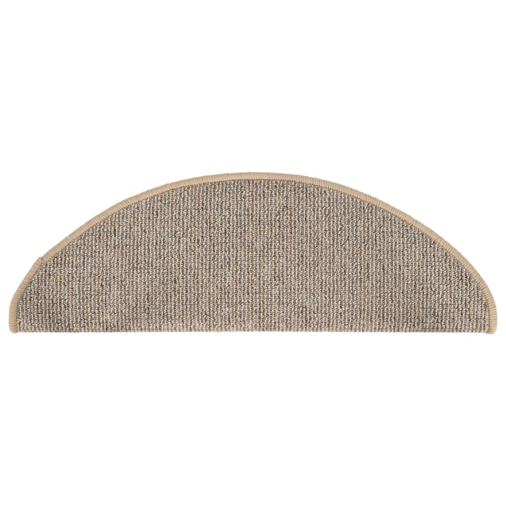 Πατάκια Σκαλιών 15 τεμ. Καφέ Ημίστρογγυλά Μεγάλα 65x21x4 εκ. - PAKOBAZAAR