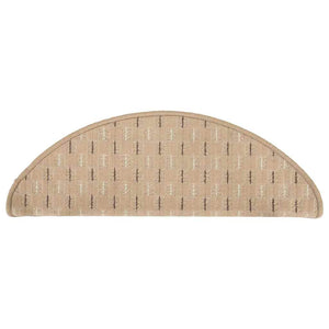 Πατάκια Σκάλας Μοκέτα 15 τεμ. Χρώμα Taupe 65x21x4 εκ.