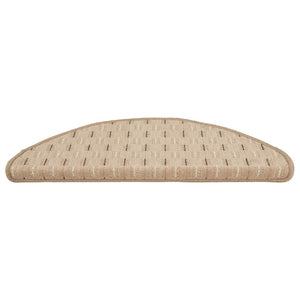 Πατάκια Σκάλας Μοκέτα 15 τεμ. Χρώμα Taupe 65x21x4 εκ.
