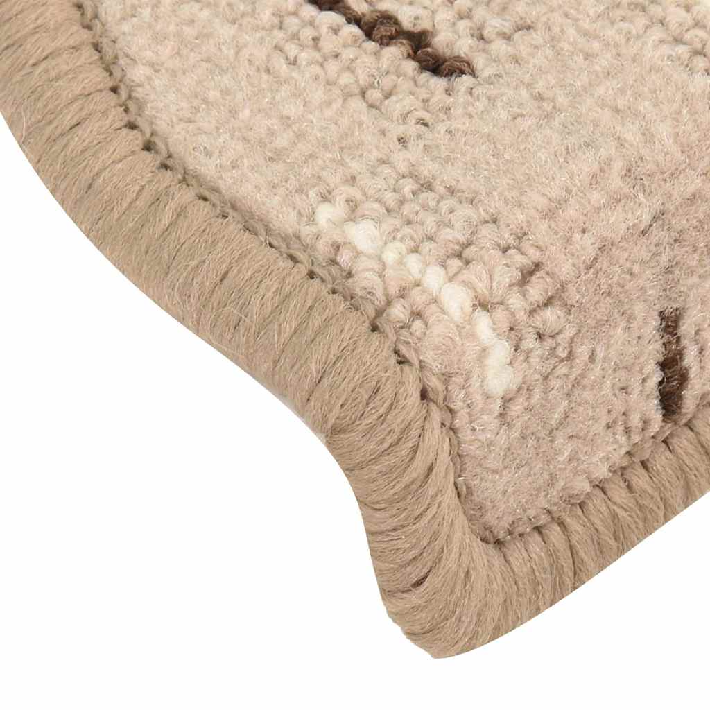 Πατάκια Σκάλας Μοκέτα 15 τεμ. Χρώμα Taupe 65x21x4 εκ.