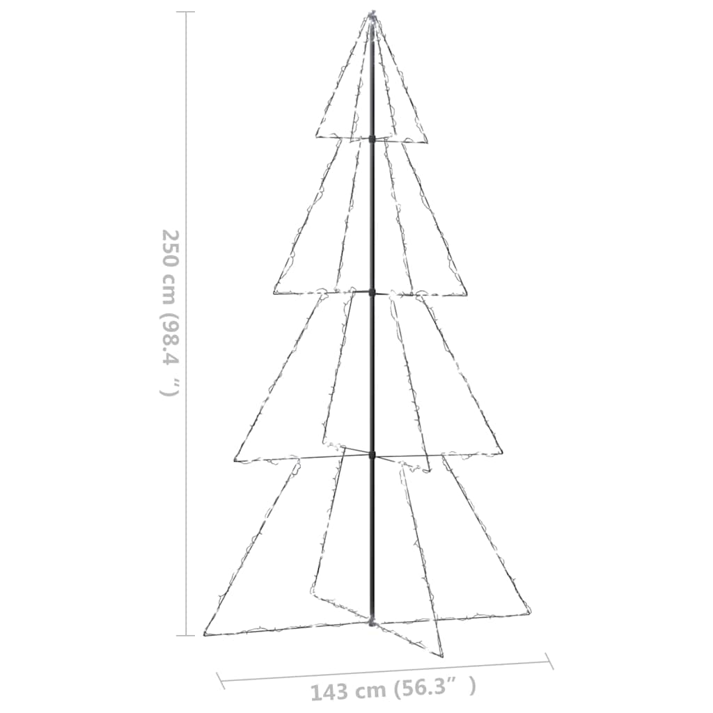 Δέντρο από Φωτάκια 360 LED Εσωτ./Εξωτ. Χώρου 143x250 εκ.