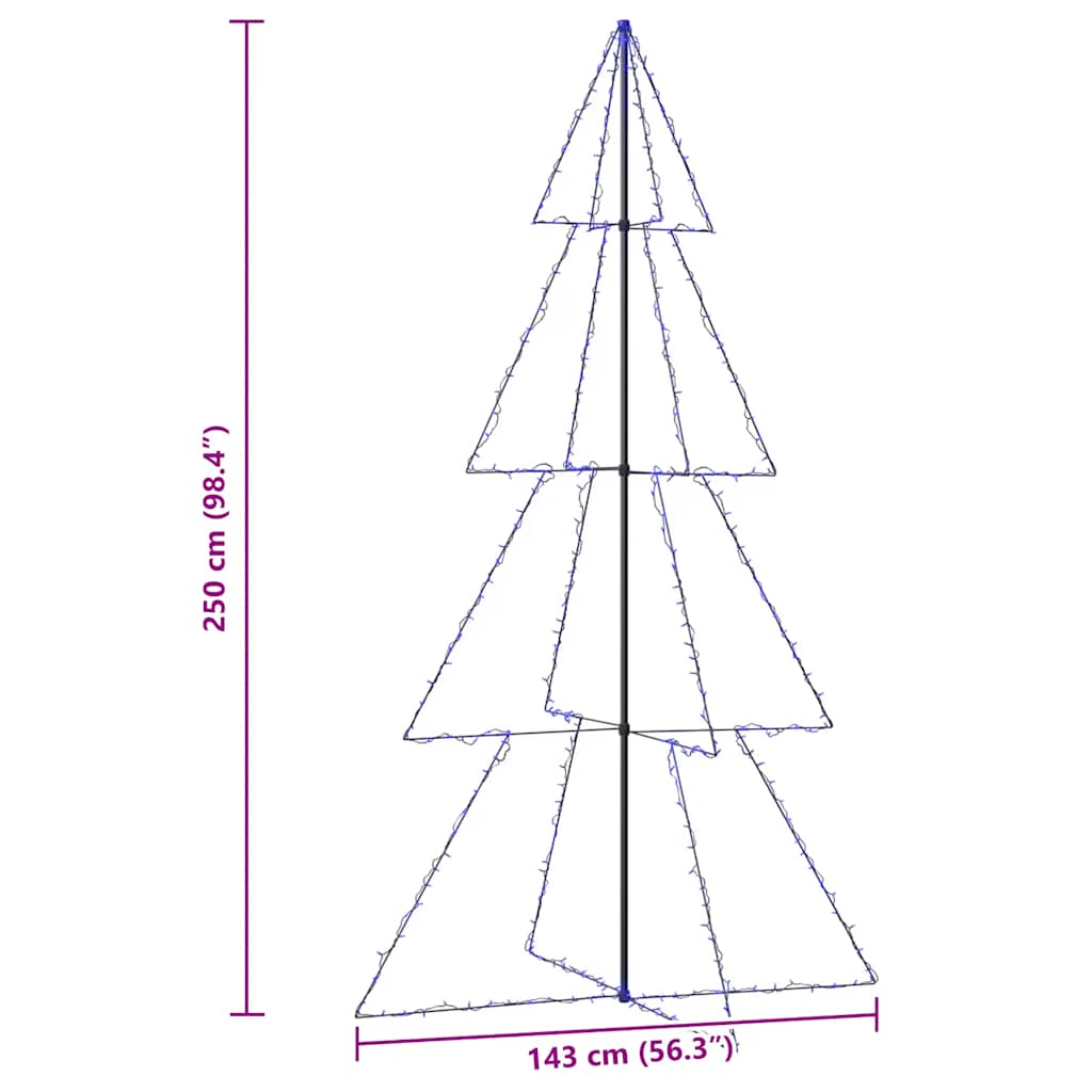 Δέντρο από Φωτάκια 360 LED Εσωτ./Εξωτ. Χώρου 143x250 εκ.