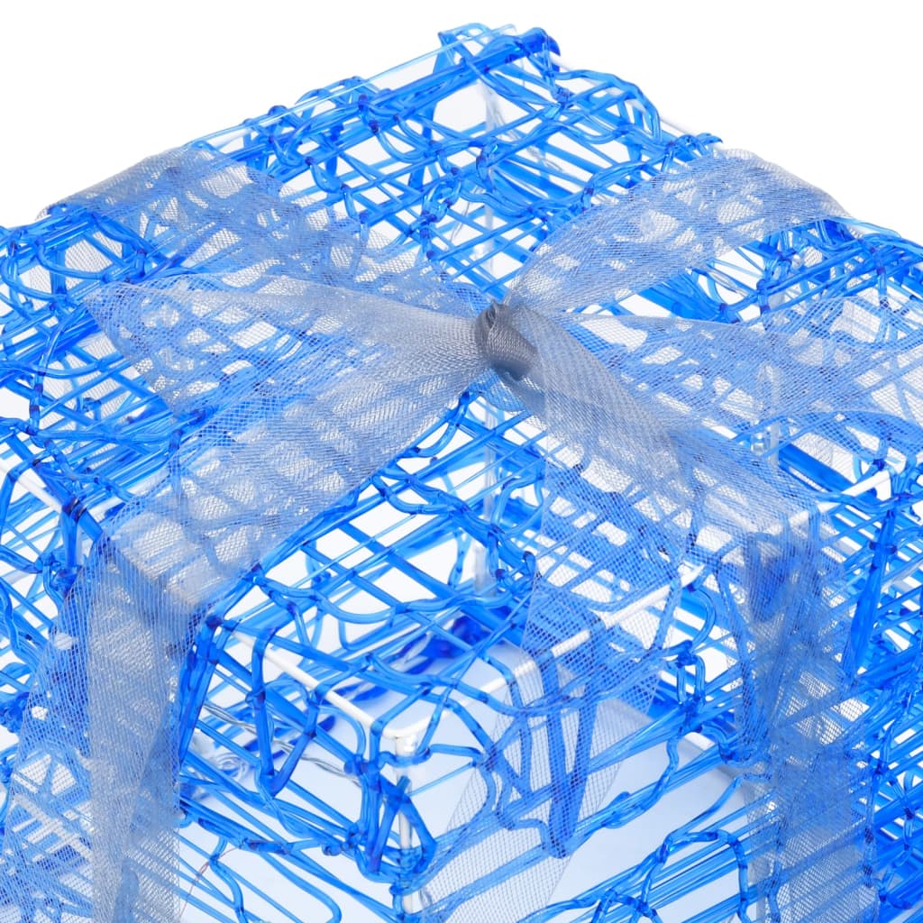 Κουτιά Δώρων Χριστουγ. Εξ./Εσ. Χώρου 3 τεμ. Ψυχ. Λευκό Ακρυλικά