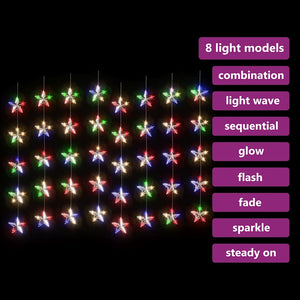 Κουρτίνα LED Φωτάκια 200 LED Πολύχρωμη με 8 Λειτουργίες - Pakobazaar