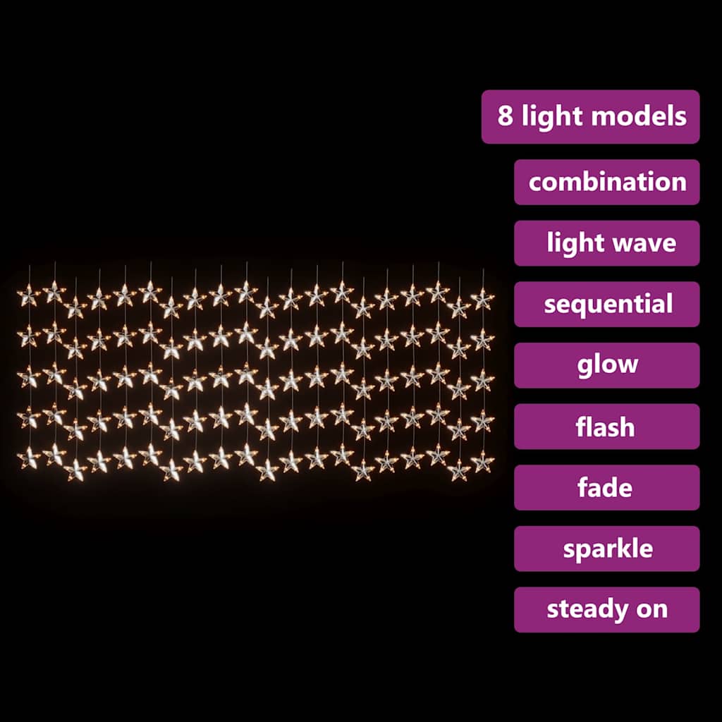 Κουρτίνα LED Φωτάκια 500 LED Θερμό Λευκό με 8 Λειτουργίες