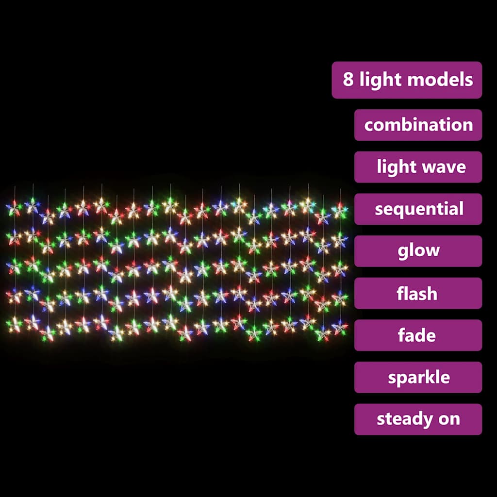 Κουρτίνα LED Φωτάκια 500 LED Πολύχρωμη με 8 Λειτουργίες - Pakobazaar