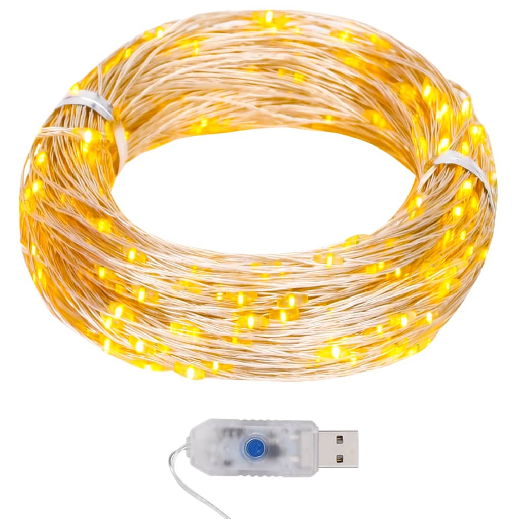 Λαμπάκια LED Σειρά Micro 8 Λειτουργίες Θερμό Λευκό 40μ. 400 LED