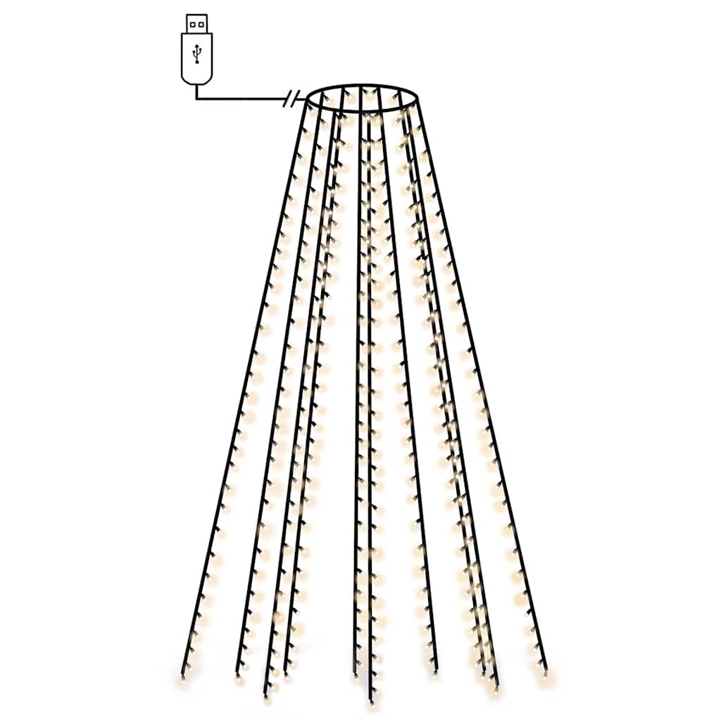 Χριστουγεννιάτικα Λαμπάκια Χταπόδι 300 LED Ψυχρό Λευκό 250 εκ.
