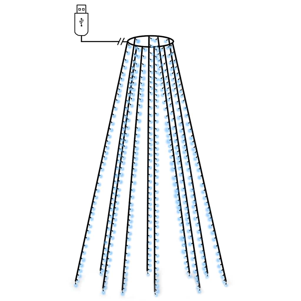 Χριστουγεννιάτικα Λαμπάκια Χταπόδι 400 LED Μπλε 400 εκ.
