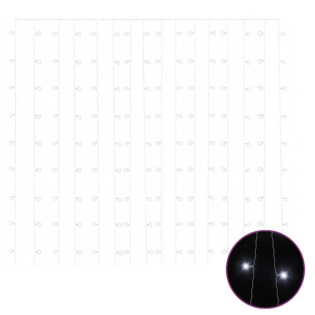 Κουρτίνα LED Φωτάκια 300 LED Ψυχρό Λευκό 3 x 3 μ. 8 Λειτουργίες - Pakobazaar