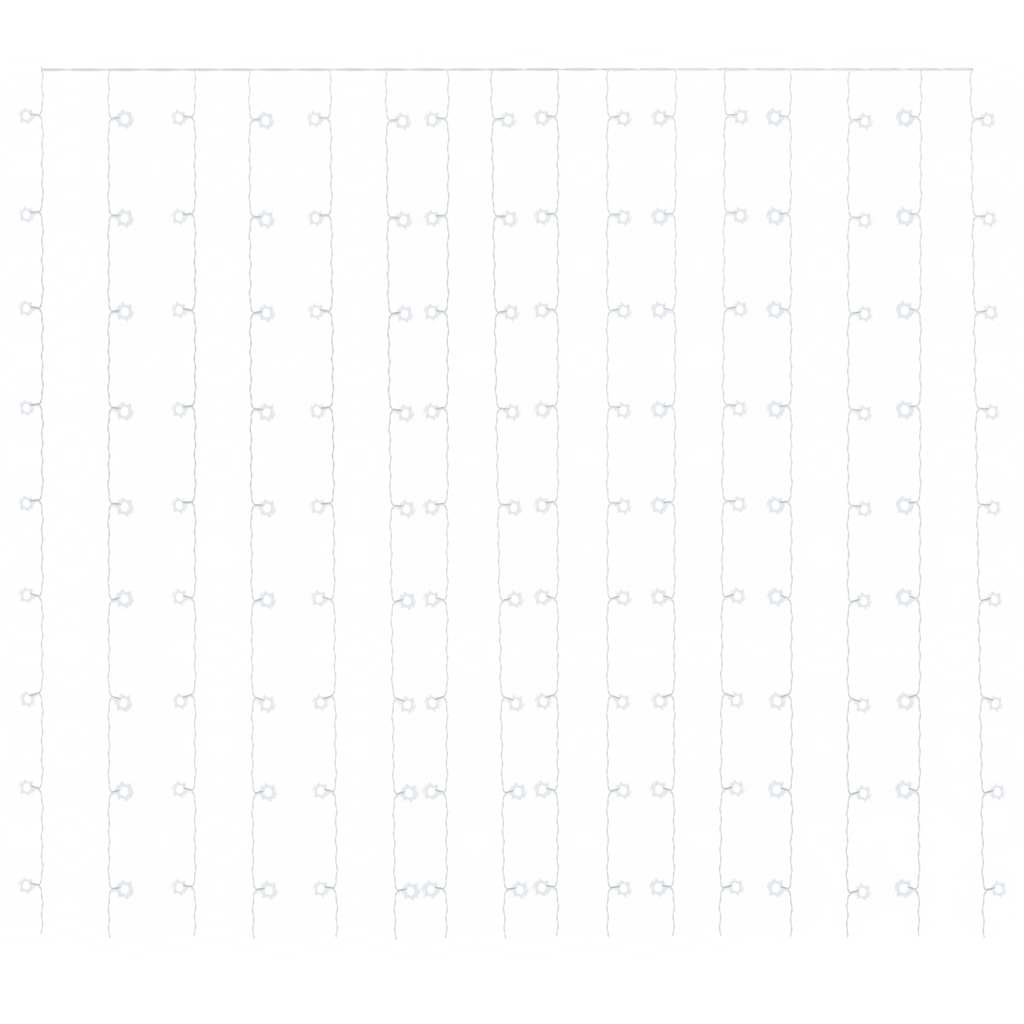 Κουρτίνα LED Φωτάκια 300 LED Ψυχρό Λευκό 3 x 3 μ. 8 Λειτουργίες - Pakobazaar