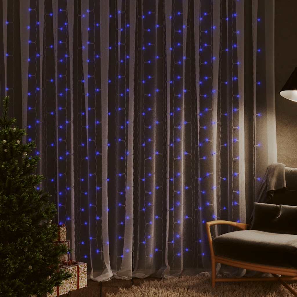 Κουρτίνα LED Φωτάκια 300 LED Μπλε 3 x 3 μ. 8 Λειτουργίες