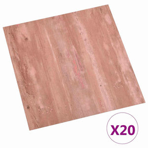 Δάπεδο Αυτοκόλλητο Κόκκινο 20 τεμ. 1,86 μ² από PVC