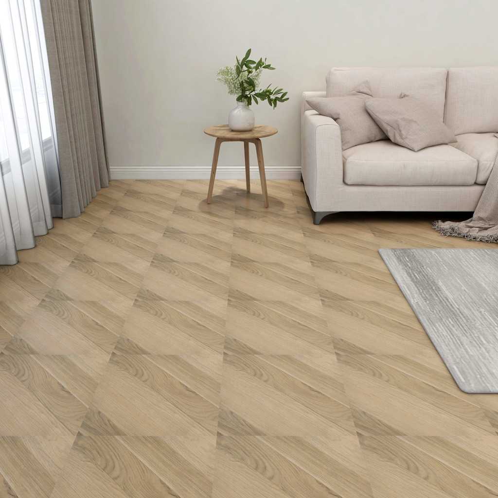 Δάπεδο Αυτοκόλλητο Καφέ Ριγέ 20 τεμ. 1,86 μ² από PVC