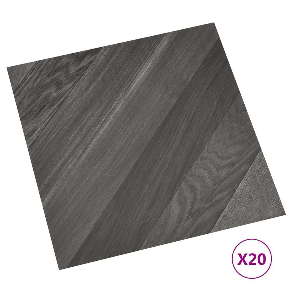 Δάπεδο Αυτοκόλλητο Γκρι Ριγέ 20 τεμ. 1,86 μ² από PVC