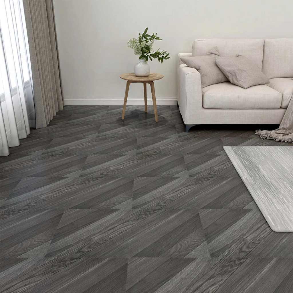 Δάπεδο Αυτοκόλλητο Γκρι Ριγέ 20 τεμ. 1,86 μ² από PVC