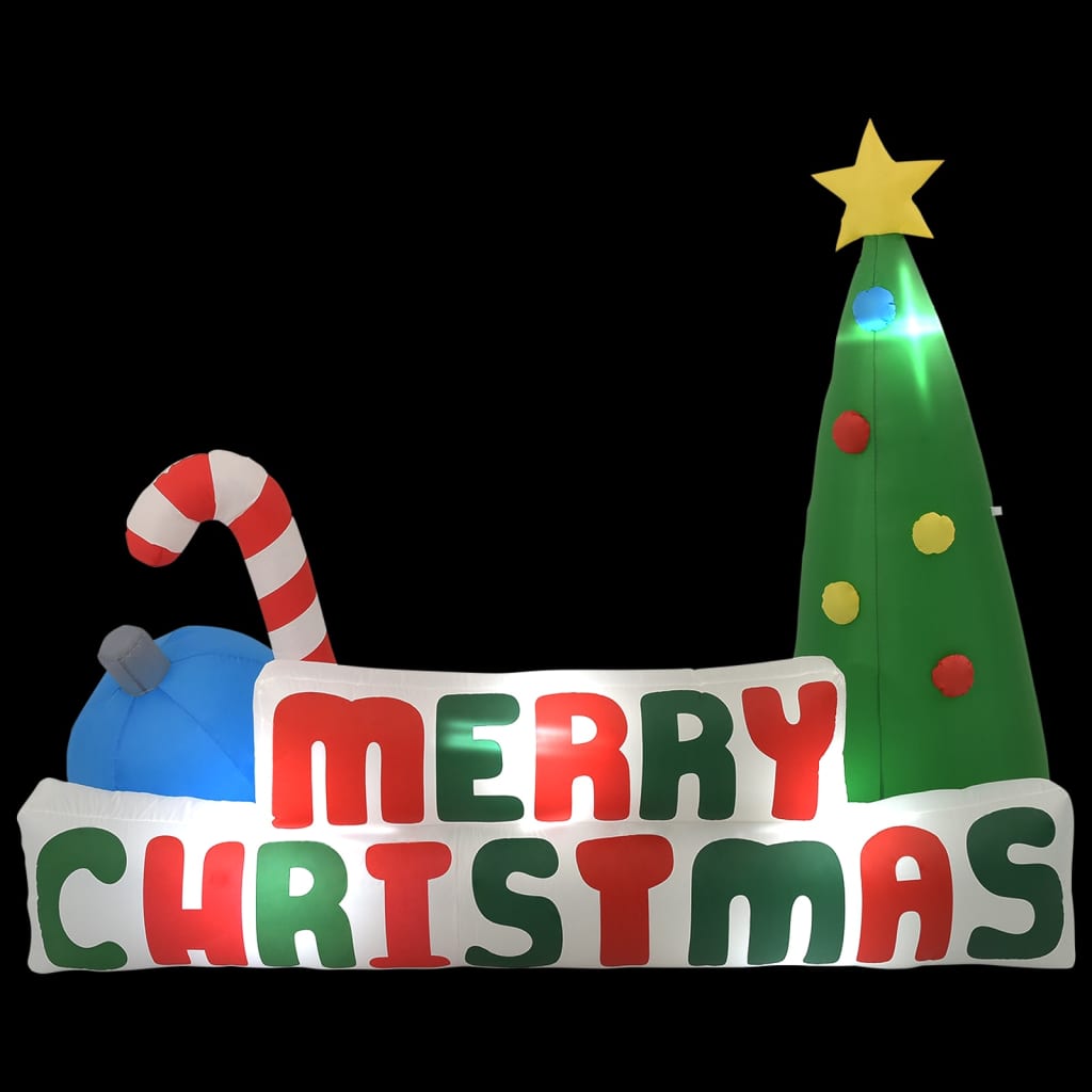 Φουσκωτό Δέντρο/Διακοσμητικό «Merry Christmas» LED 240x188 εκ. - Pakobazaar