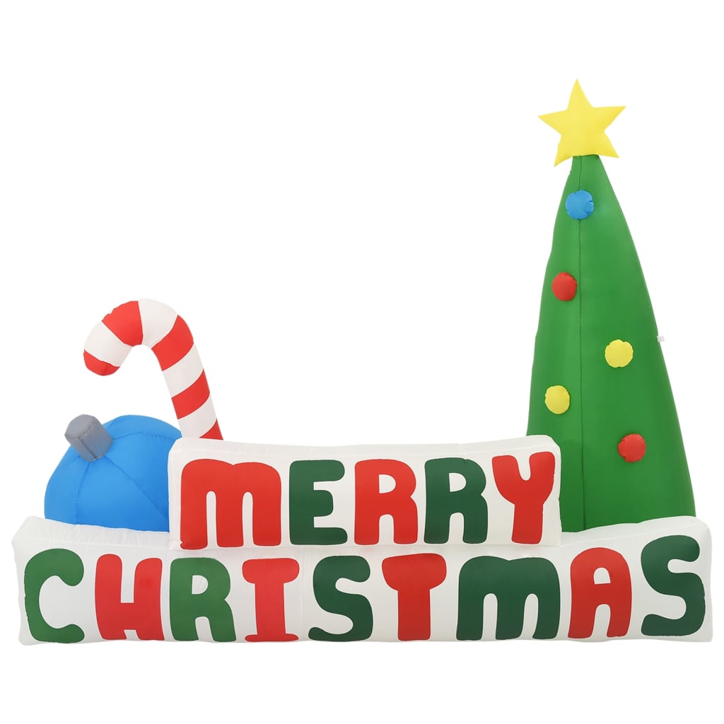 Φουσκωτό Δέντρο/Διακοσμητικό «Merry Christmas» LED 240x188 εκ. - Pakobazaar