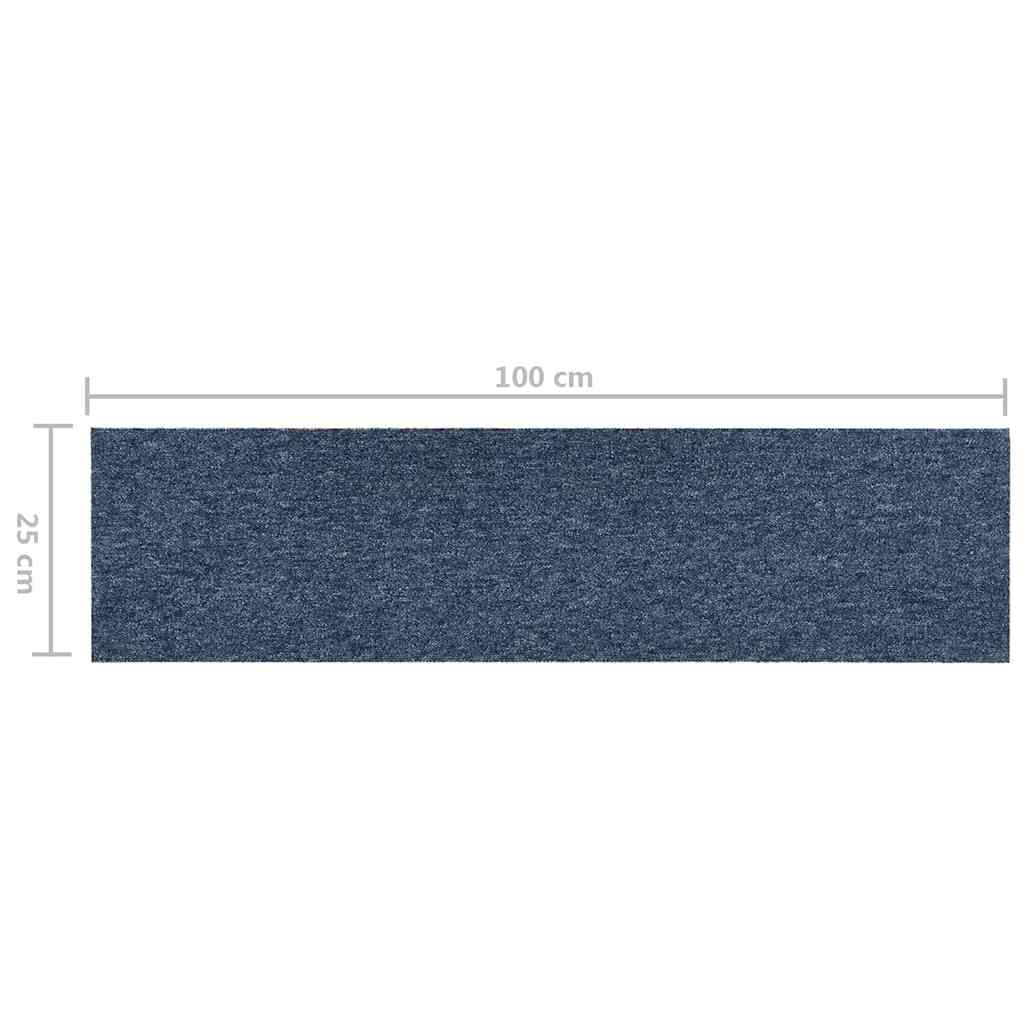 Μοκέτα Πλακάκι 16 τεμ. Μπλε 4 μ² 25 x 100 εκ.