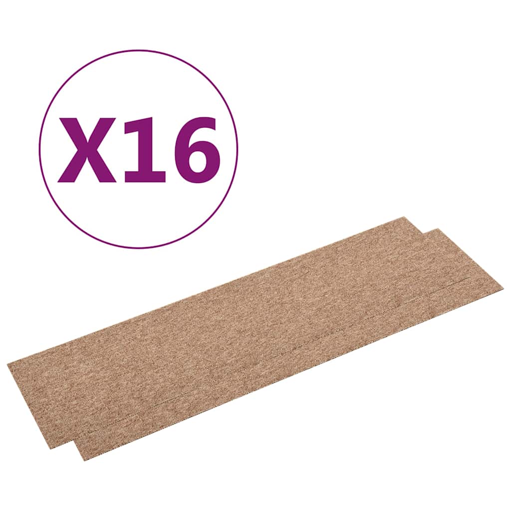 Μοκέτα Πλακάκι 16 τεμ. Μπεζ 4 μ² 25 x 100 εκ. - Pakobazaar