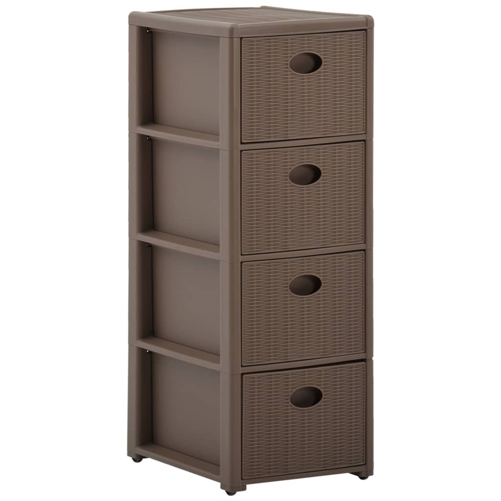 Συρταριέρα με 4 Συρτάρια Taupe 30 x 40 x 80 εκ.