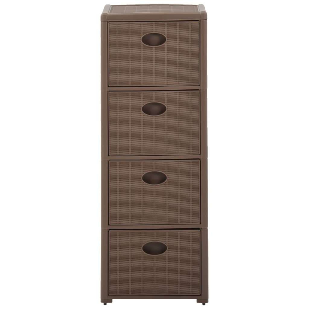 Συρταριέρα με 4 Συρτάρια Taupe 30 x 40 x 80 εκ.