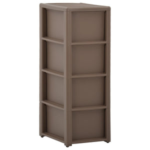 Συρταριέρα με 4 Συρτάρια Taupe 30 x 40 x 80 εκ.