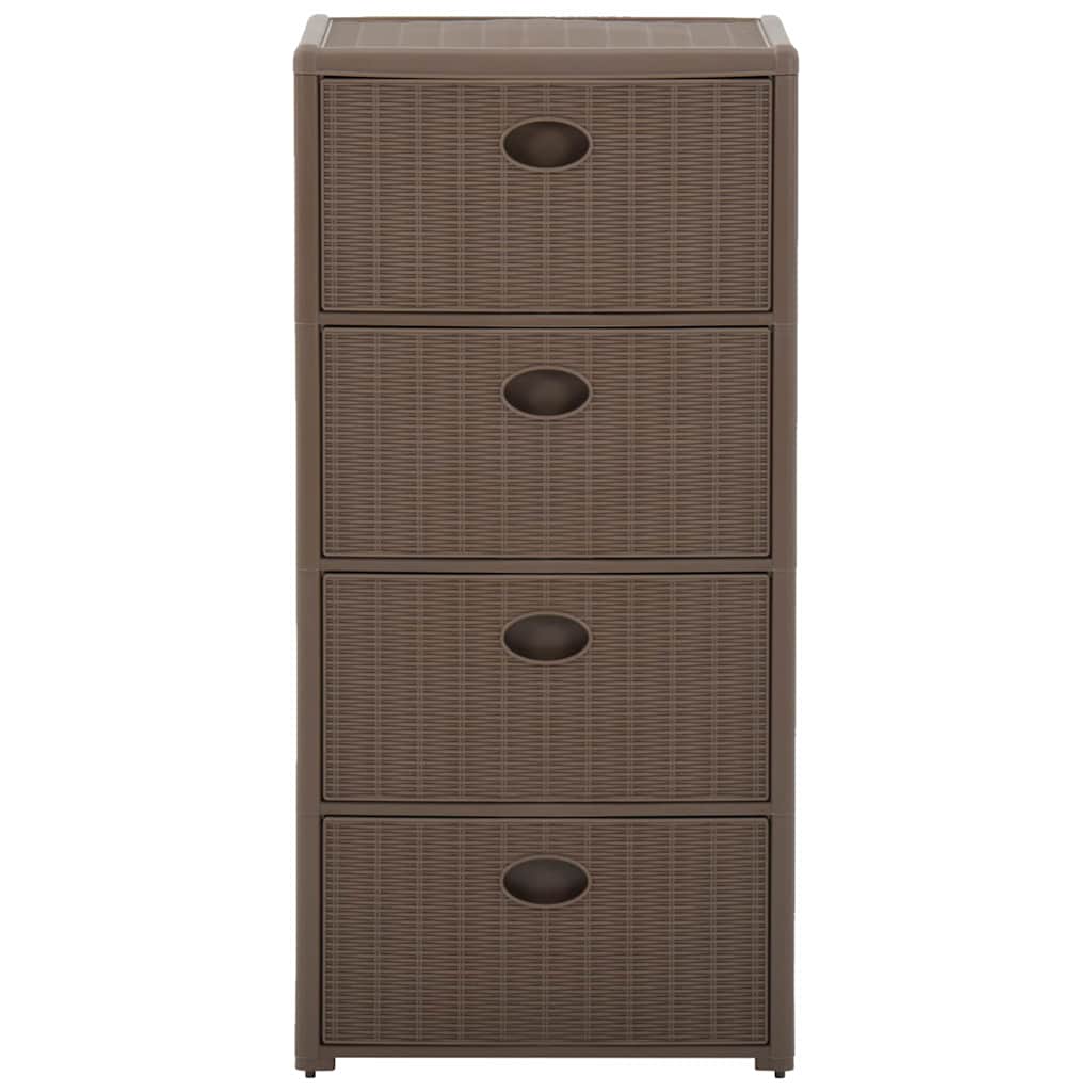Συρταριέρα με 4 Συρτάρια Taupe 40 x 40 x 80 εκ.