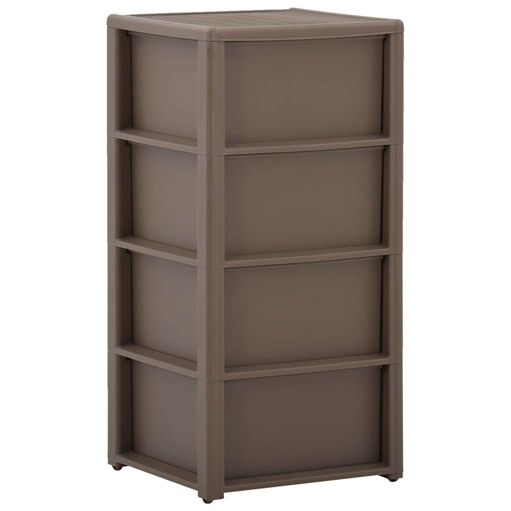 Συρταριέρα με 4 Συρτάρια Taupe 40 x 40 x 80 εκ.