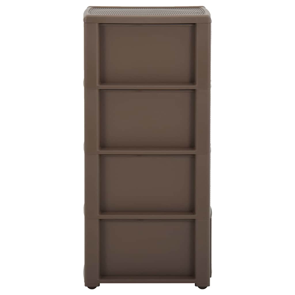 Συρταριέρα με 4 Συρτάρια Taupe 40 x 40 x 80 εκ.