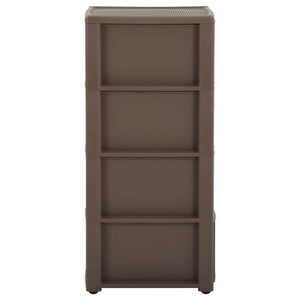 Συρταριέρα με 4 Συρτάρια Taupe 40 x 40 x 80 εκ.